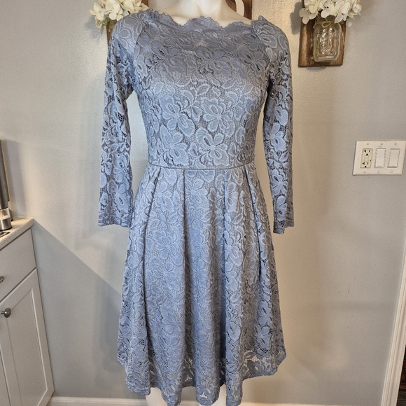 MissMay Scallop Neck Lace A-Line Dress NWT - Picture 1 of 11